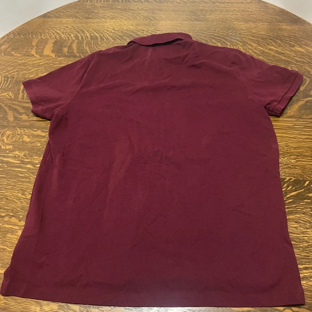 Polo Ralph Lauren Polo Shirt Mens XL Burgundy Custom Slim Fit Cotton Pique Pony